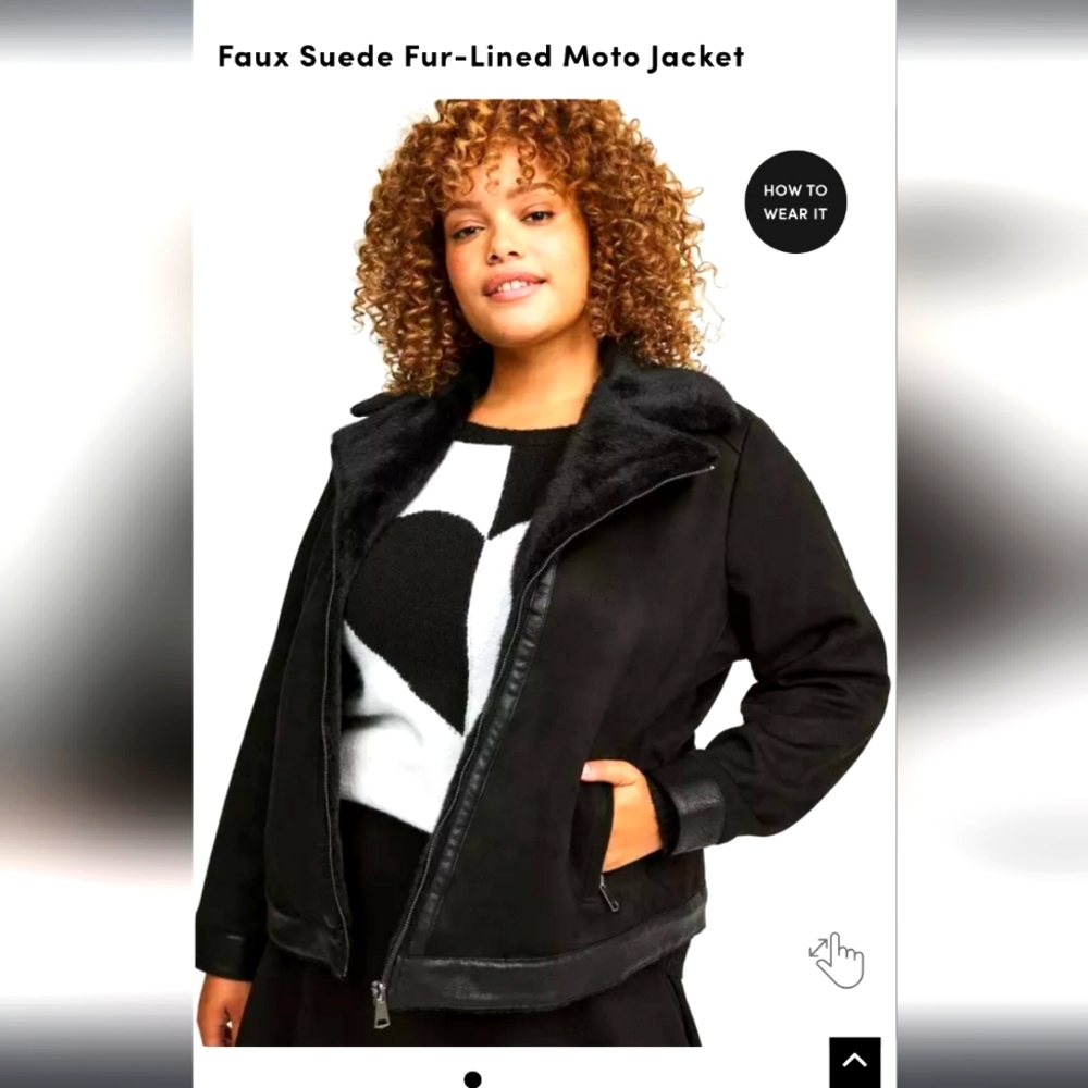 Torrid Suede Fur lined Jacket